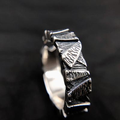 Bague en argent S925 de qualité supérieure pour hommes, bijoux rétro à géométrie dominatrice, bague réglable, bijoux masculins, cadeau personnalisé