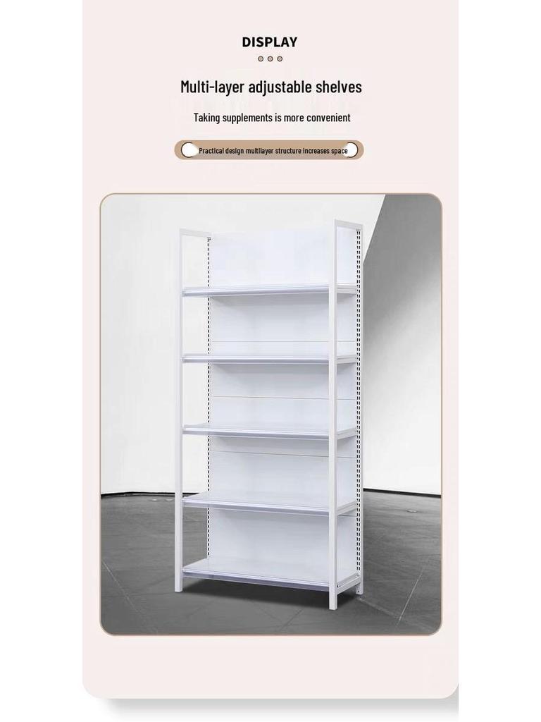 Thicker Multi-Layer Store Display & Storage Racks - Single/Double-Sided Shelves for Convenience Stores & Pharmacies