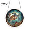 Non Fragile Glass Alternative 7.48 Inch Circular DIY Puzzle Suncatcher, Acrylic Stained Style Window Hanging Ornament, Unique Hobby Gift Waterproof