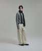 NONBLANK Mohair Wool Blend Crop Round Knit_Melange Grey