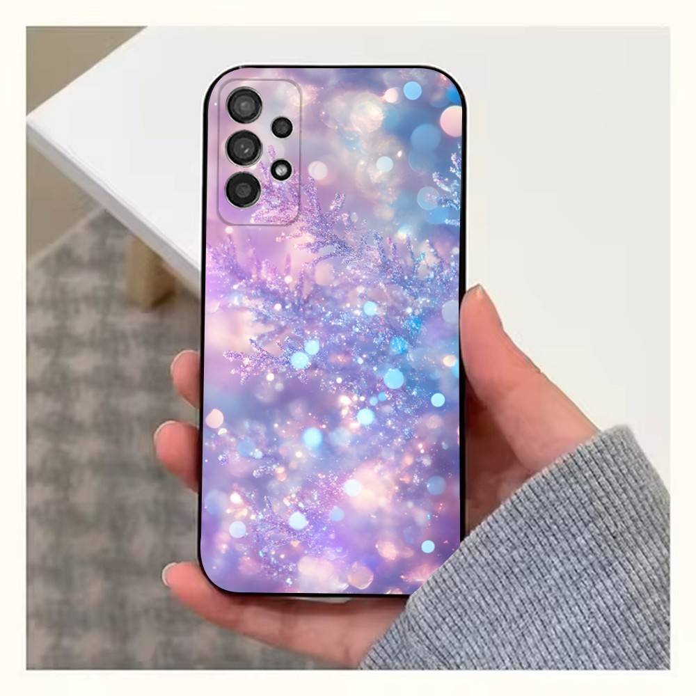 

Christmas Snowflakes Art Case For Samsung S25,S24,S23,S22,S20,S21,S10,Ultra,Plus,Lite,FE,Soft Silicone Black Cover Samsung S24