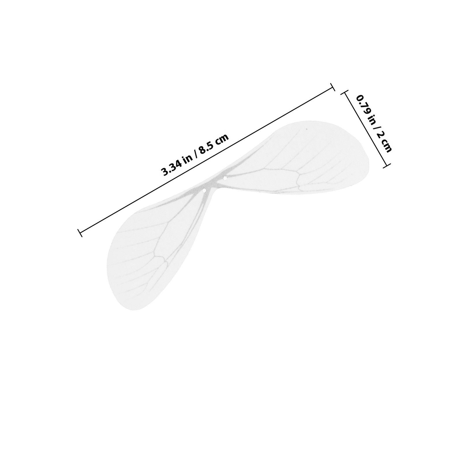 

50Pcs Fake Dragonfly Wings for Crafts Unique Design Wing Accessories DIY Earring Brooch Decoration Supplies Mixed Colors білий