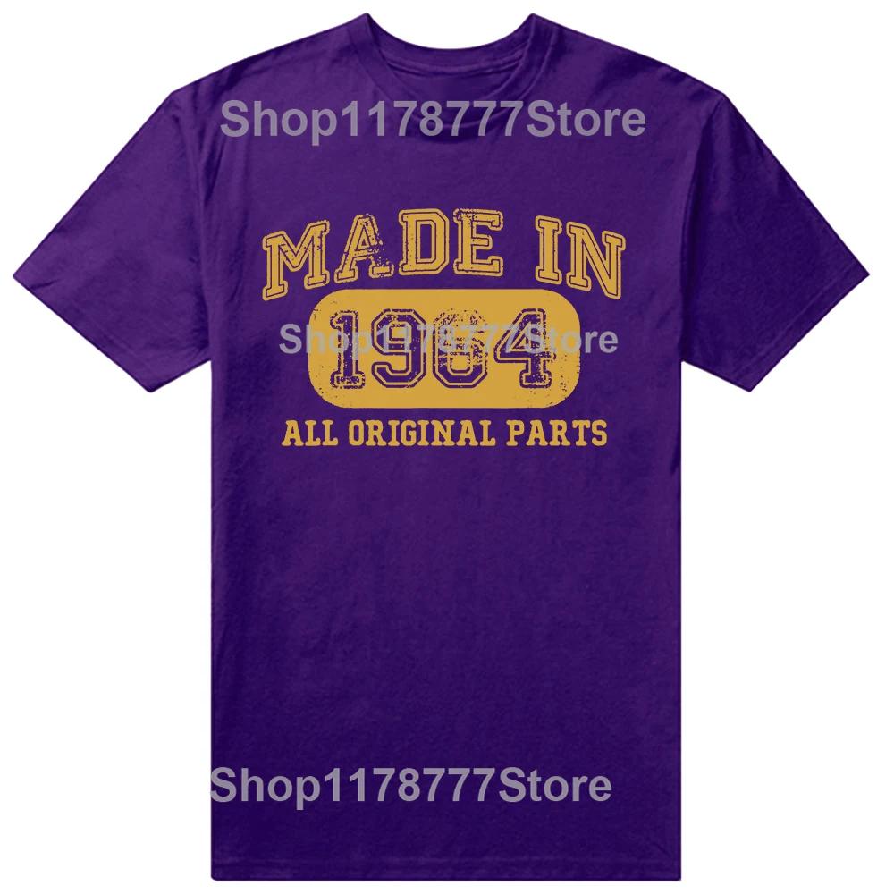 New Men Made in 1964 Birthday Gifts 62 Years Old Bday T Shirt Casual Tee shirt Casual Short Sleeve Vintage Couples TShirt
