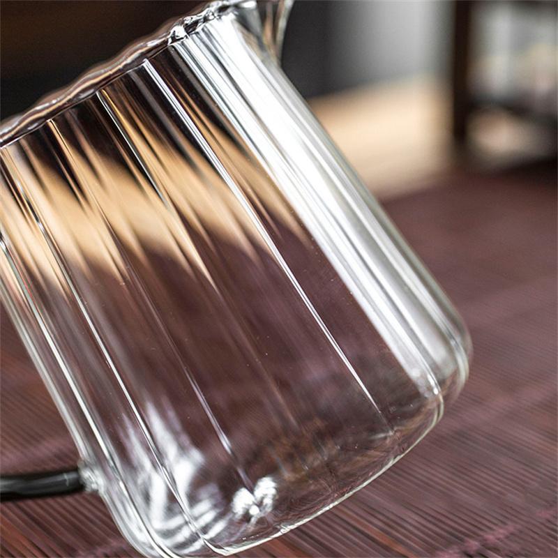 410ml 575ml Stripe Heat Resistant Glass Fair Cup Tea Pitcher Kungfu Tea Set Accessories Chahai Milk Glass Pitcher Coffee Pot