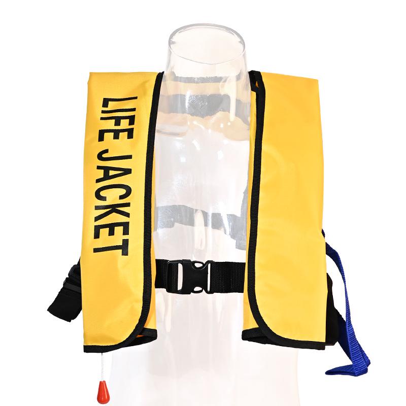 Tragbare aufblasbare Schwimmweste mit hohem Auftrieb für Erwachsene – Ideal für Meeresangeln, Schwimmen und Wasserrettung