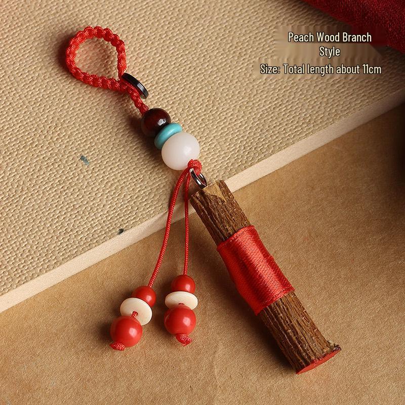 

Подвеска из дикого персикового дерева, амулет в виде меча, клык собаки и киноварная брелочная подвеска для ношения мужчинами, женщинами и младенцами