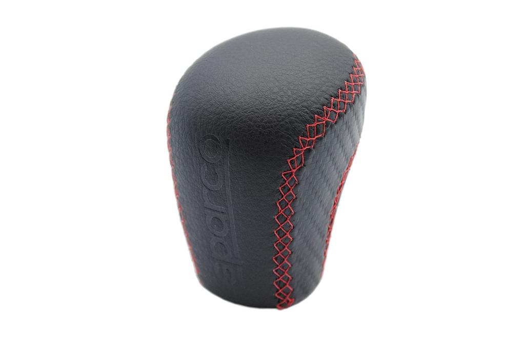 Sparco Corsa Shift Knob Black Leather Red Stitch SPARCO-CORSA SPG105RD_J