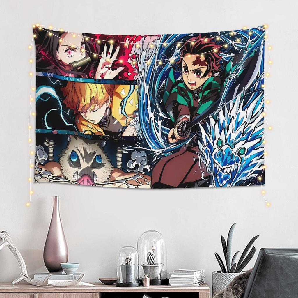 Demon Slayer Cutecore Tapestry Room Decoration Home Decoration Tapestry Decor Accessories Cute Room Decor