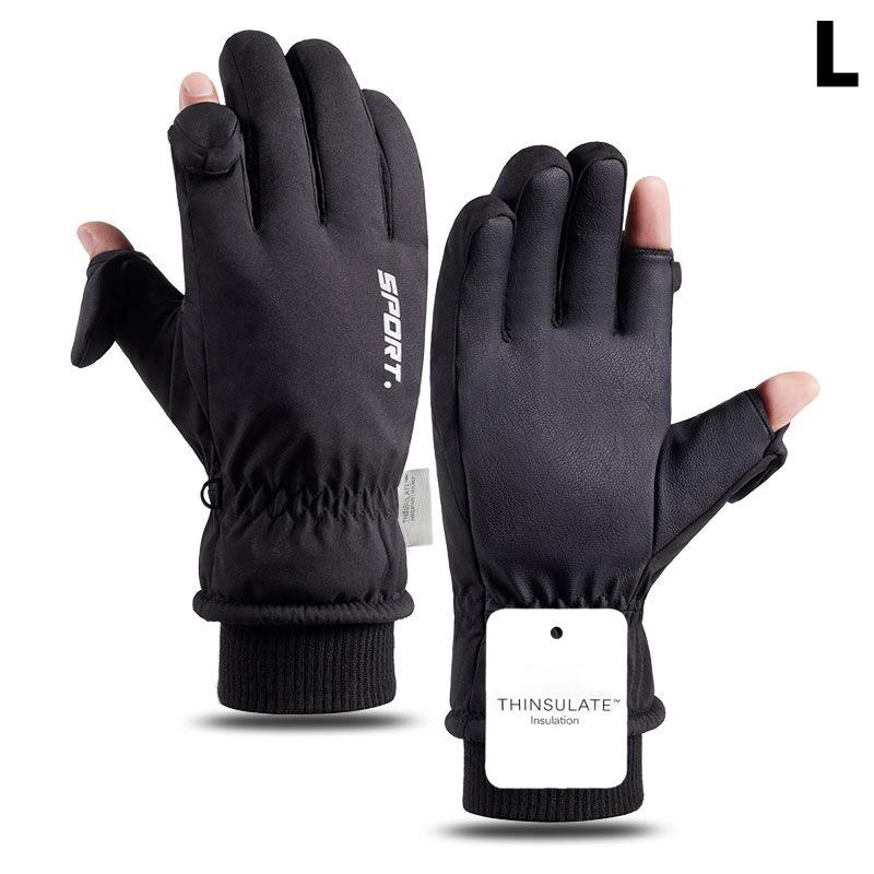 All-Weather Touchscreen Gloves for Men Waterproof Winter Gloves for Running, Cycling, Motorcycle&Daily Commute Warm Fleece Lined