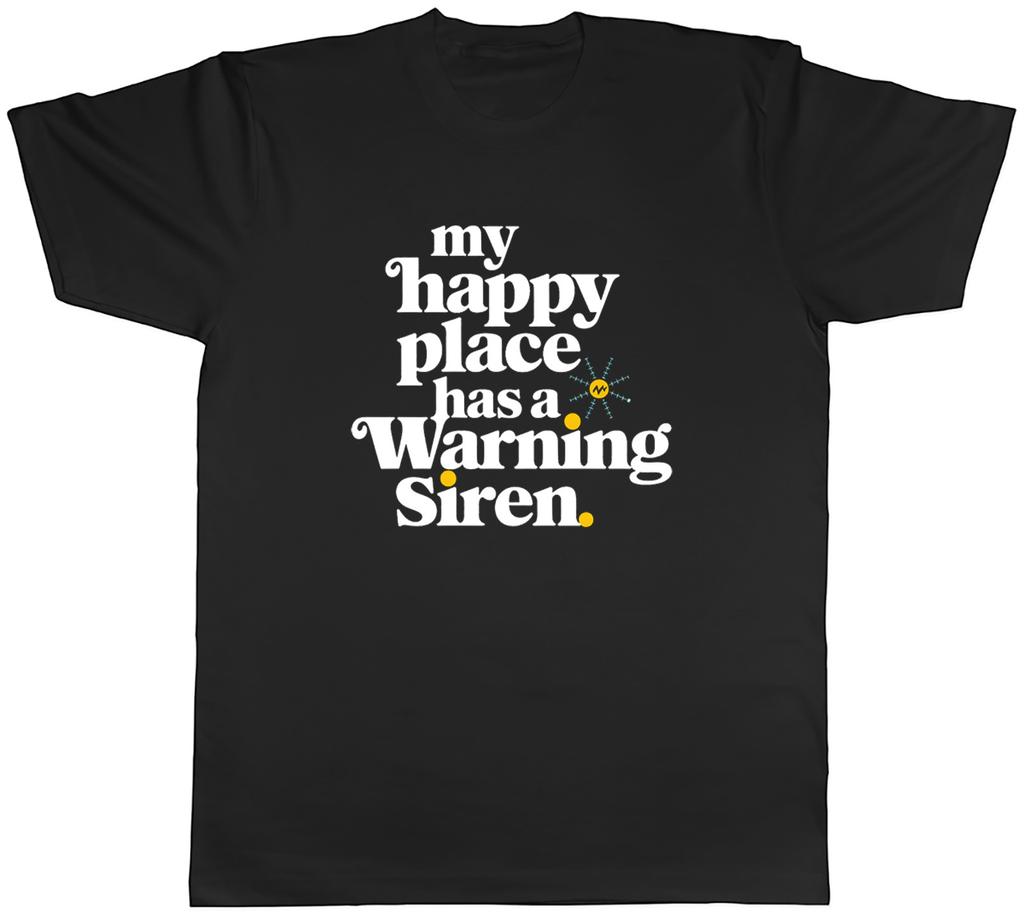 STORM CHASER MY HAPPY PLACE HAS A WARNING SIGN UnisexS TSHIRT TEE GIFT TOP