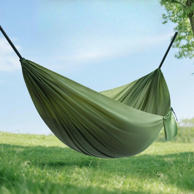 Camping Equipment Hammock Anti Rollover Swing Portable Storage Nylon Parachute Fabric Single and Double Size Outdoor Camping Hiking Garden Hammock