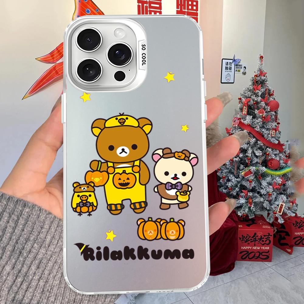 Rilakkuma Phone Case For iPhone 16 15 14 13 12 11 Pro Max X XR XSMAX 8 7 Plus Matte Shockproof Back Cover