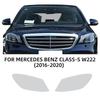 TPU Car Headlight Protective Film for 16–20 Mercedes-Benz S W222 Transparent & Smoked Black Anti-Scratch