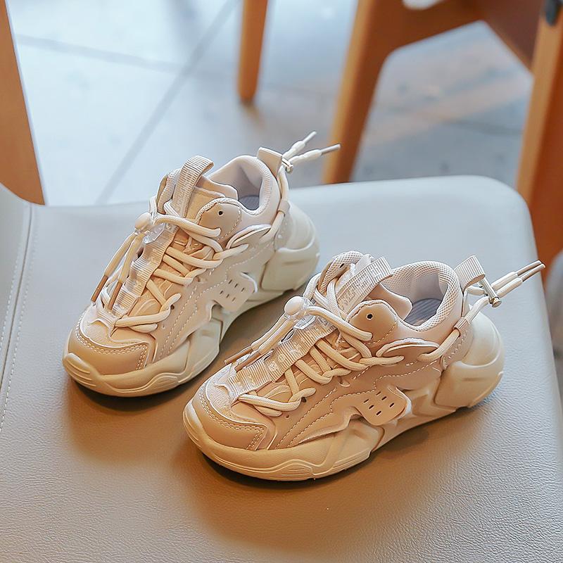 

Дитяча мода Дихаюче повсякденне взуття Дитяче спортивне взуття для бігу Студенти Хлопчики та дівчатка У тренді Зручні кросівки 37 бежевий