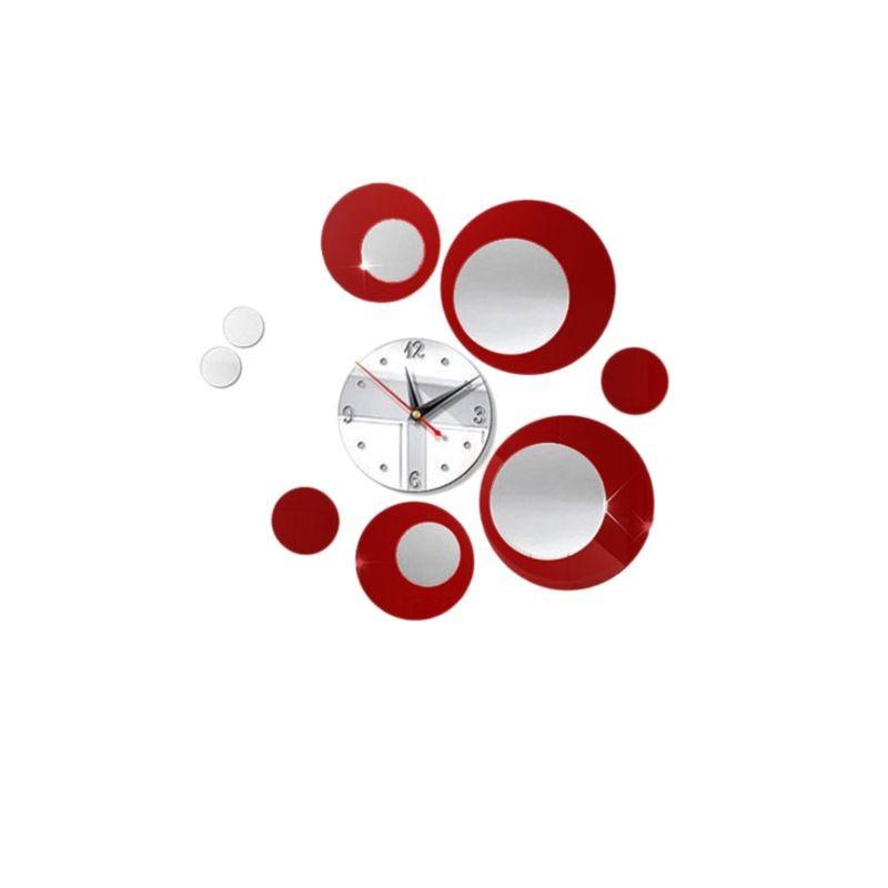 DIY Acrylic Mirror Frameless Clock Wall Sticker Removable Mute Clock for Home Living Room Bedroom Office