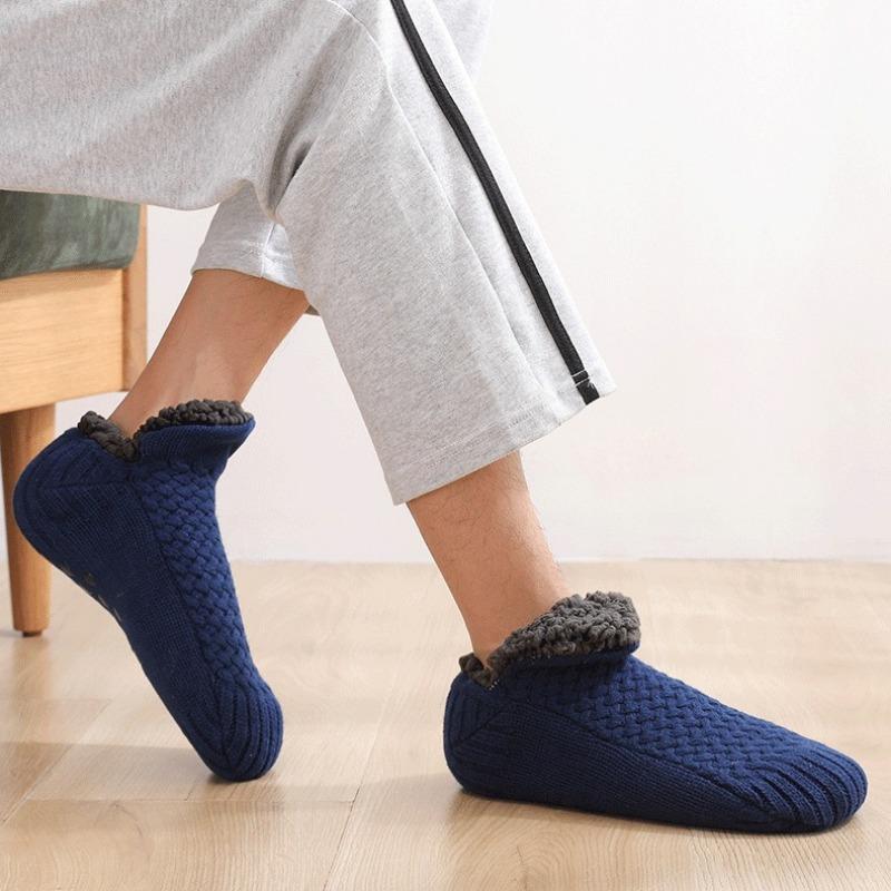 Winter Snow Socks Unisex Thicken Warm Home Bedroom Socks Men and Women Slippers Non-Slip Foot Warmer Carpet Knitted Socks