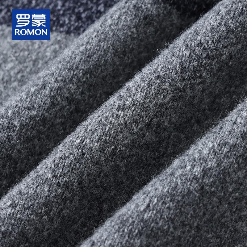 ROMON Men's Heavyweight 100% Pure Wool Knit Sweater