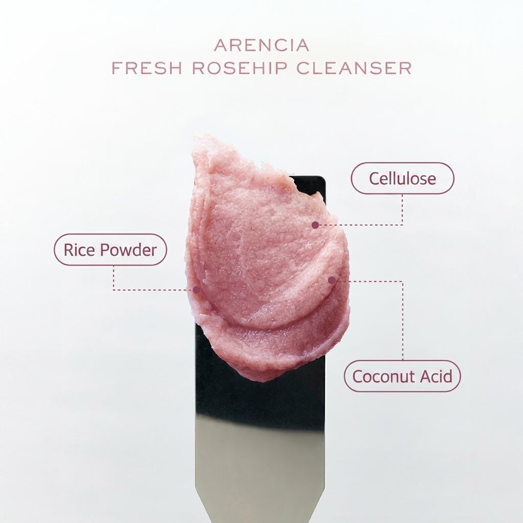 arencia Fresh Royal Rosehip Mochi Soap Cleanser 120ml (+Free Gift)