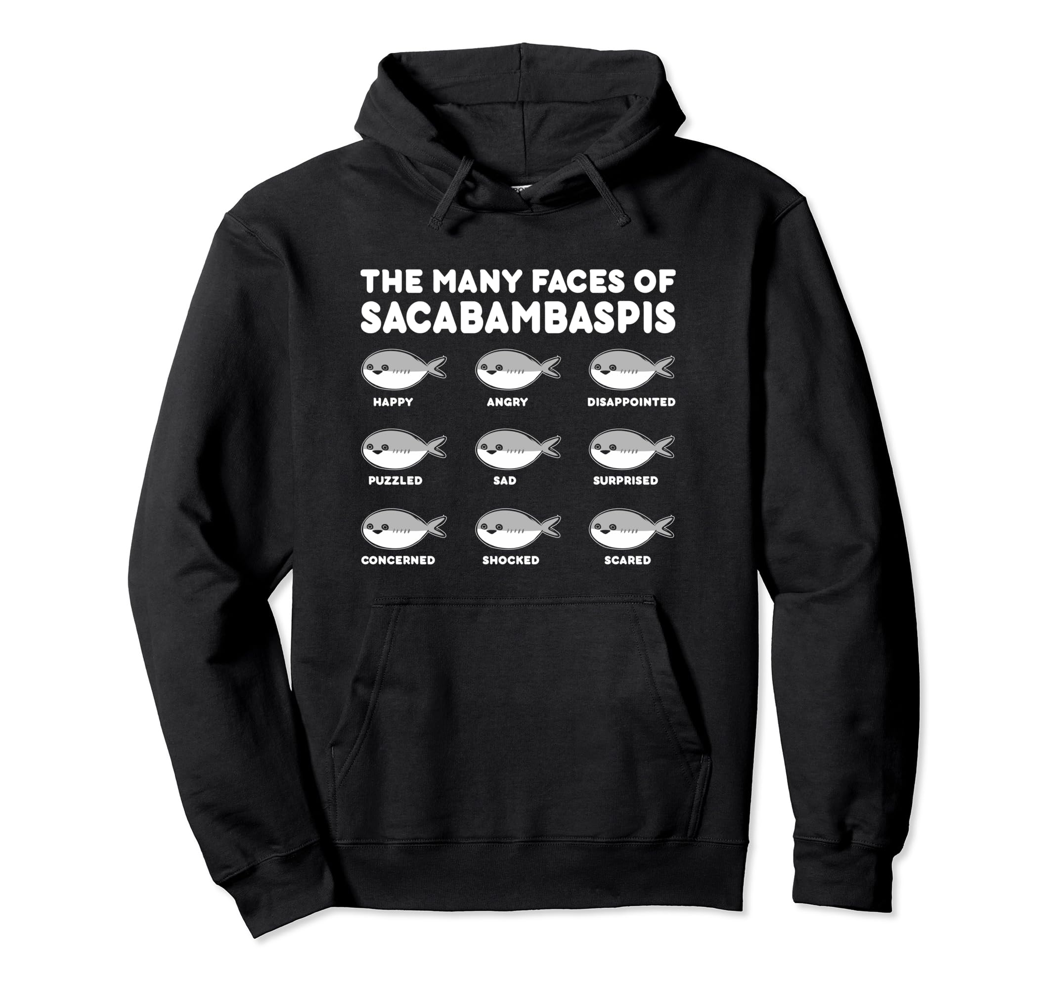 

Sakamba Spiss Funny Fish Meme Many Faces Hoodie