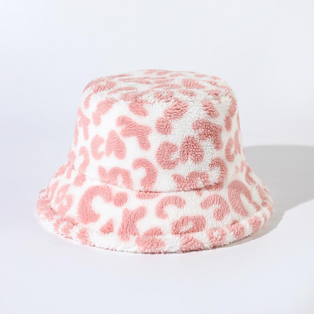 Unisex Bucket Hat Striped Women Men Fishing Fisherman Hat Autumn Winter Faux Fur Wool Outdoor Warm Panama Cap