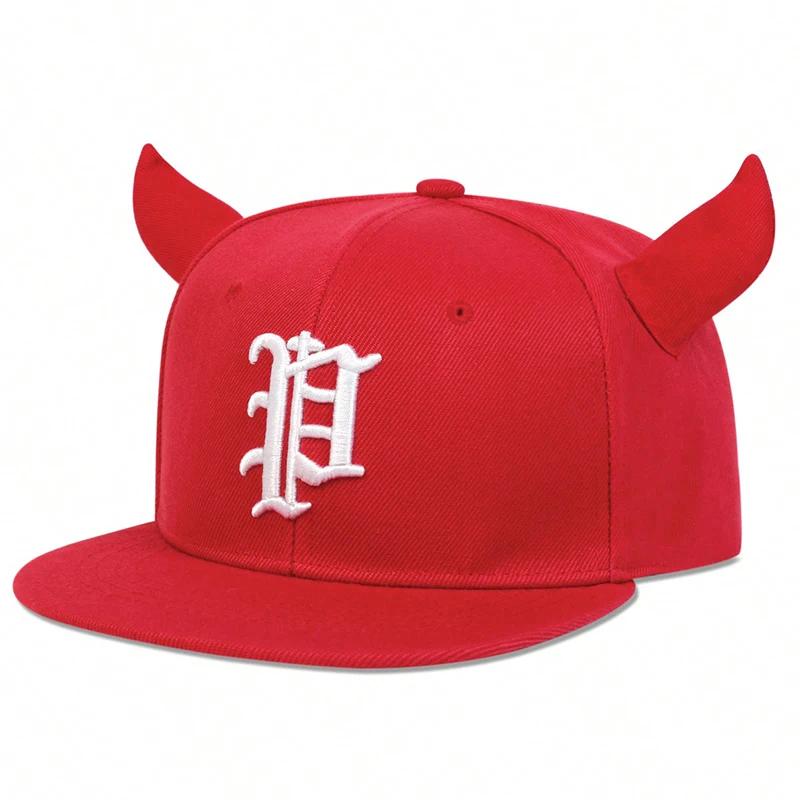 

Унисекс Вышивка буквы P Хип-хоп шляпы Весна Осень Улица Регулируемые Повседневные Бейсболки Кепки Тракеры Солнцезащитная шляпа красный