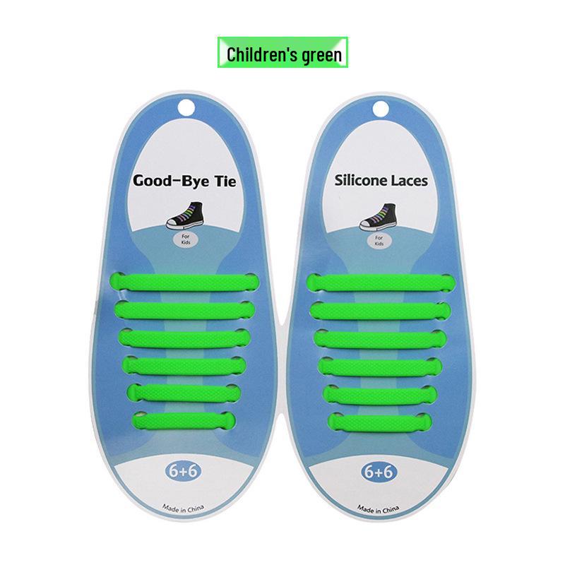 Douyin Creative No-Tie Elastic Silicone Shoelaces for Kids
