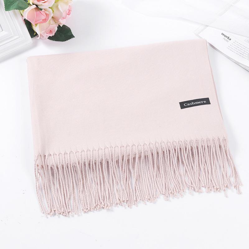 Women's Red Winter Scarf: High-End Imitation Cashmere Shawl, Versatile Warm Neck Wrap, Ideal Gift