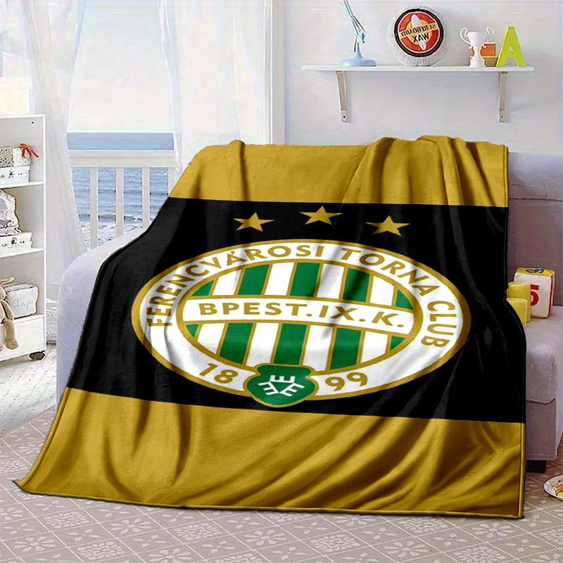 Ferencvárosi TC Calcio Coperta Portatile/Coperta Morbida Coperta da Letto Adatta per Viaggi Campeggio Soggiorni Uffici Divani Regali per Tifosi