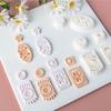 Cartoon Bohemian Flower Polymer Clay Earring Molds Lightweight Plastic Craft Tools For Kids Creative Projects