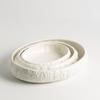 Nordic White Porcelain Oval Seafood and Vegetable Dish - Irregular Artistic Design