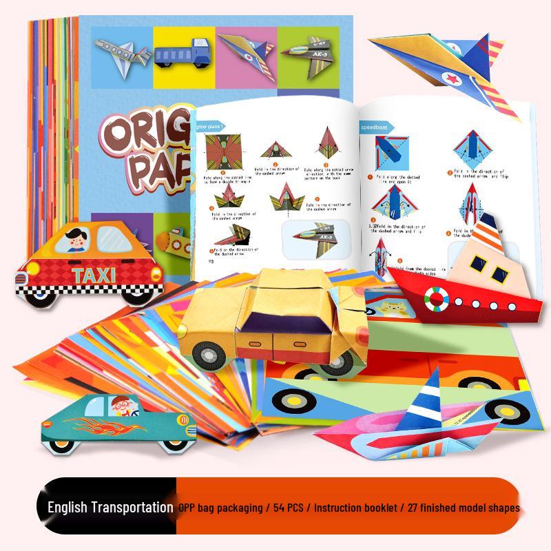 

Children s Full-Color English Origami Book Set - Handmade DIY Educational Toy 18x14 cm