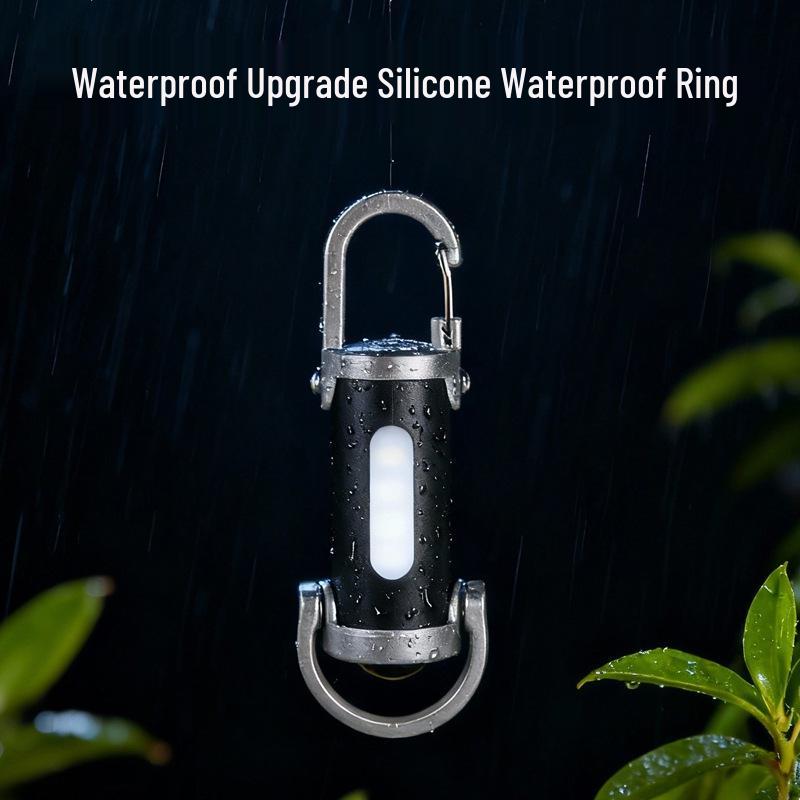 Ultra-Bright Waterproof Mini Power Bank Keychain Flashlight
