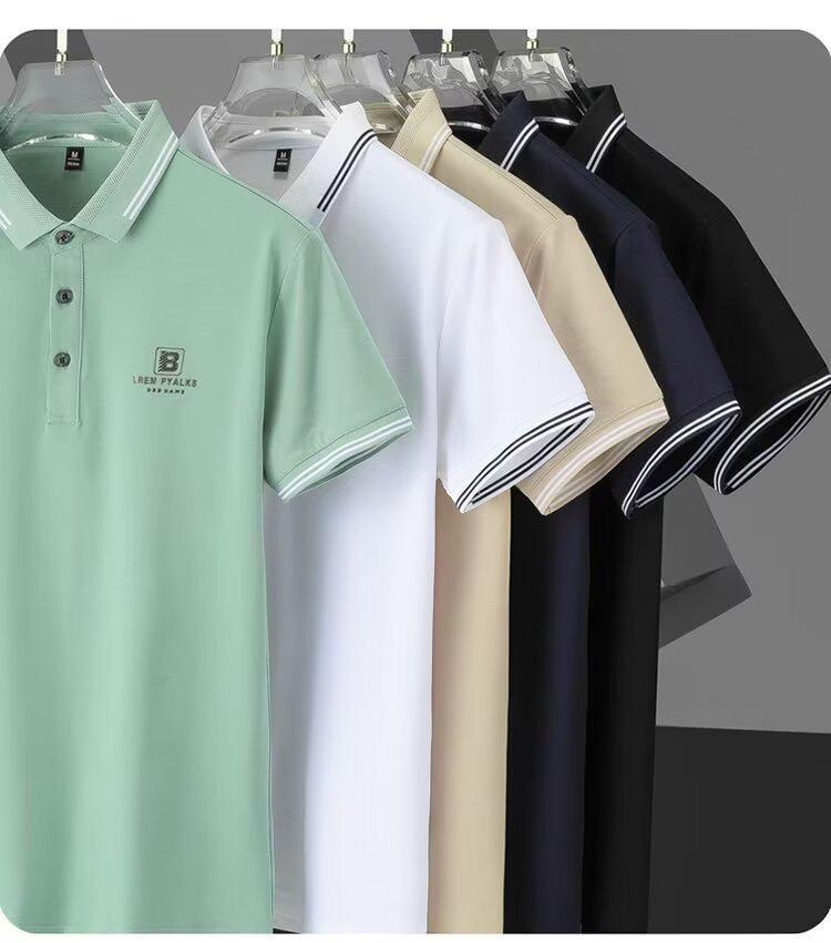 Men's Summer Short-Sleeve Polo - Stylish, Casual, and Breathable Lapel Shirt