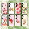 S-Truskawki-S-Shortcakes Urocze Etui Na Telefon Dla Samsung S25,24,21,22,23,S30,Ultra,S20,Plus,Fe,Lite,Note,S10,S9,Czarne Miękkie Etui