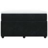 Exclusive House - Slatted Bed Base with Black Velvet Mattress 120x190 Cm