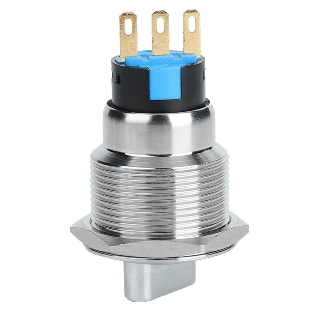 19mm Rotary Changeover Stainless Steel 3 Pin And 2 Level/6 Pin And 3 Level Selector Switch Durable IP67 Change Over Knob Switch