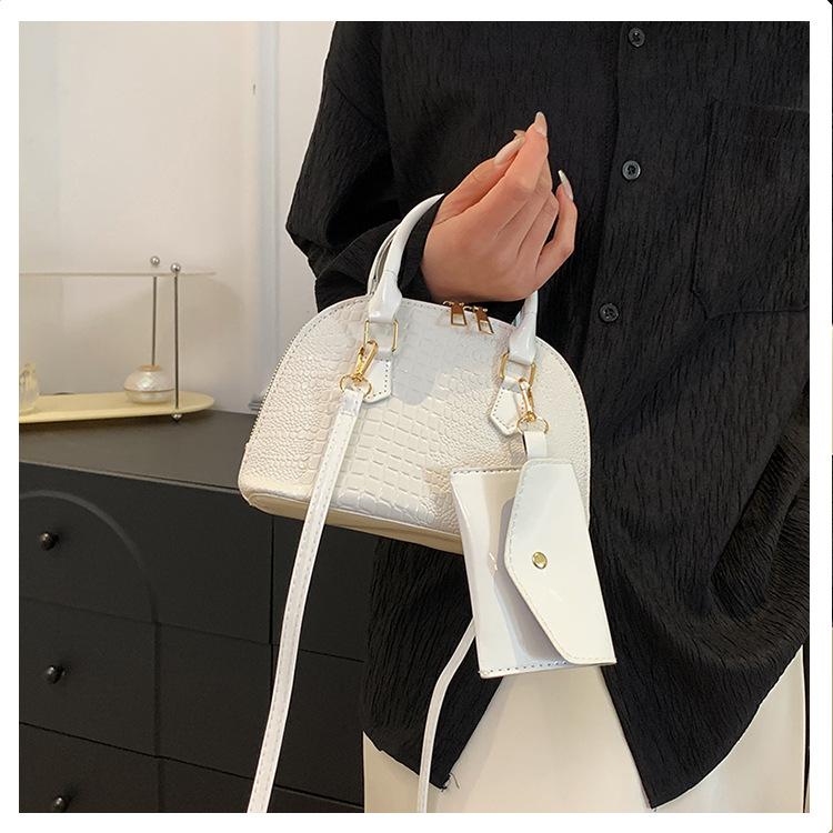 Women's Faux Leather Shell Bag Fashionable Single Shoulder Crossbody Bag Casual Handbag