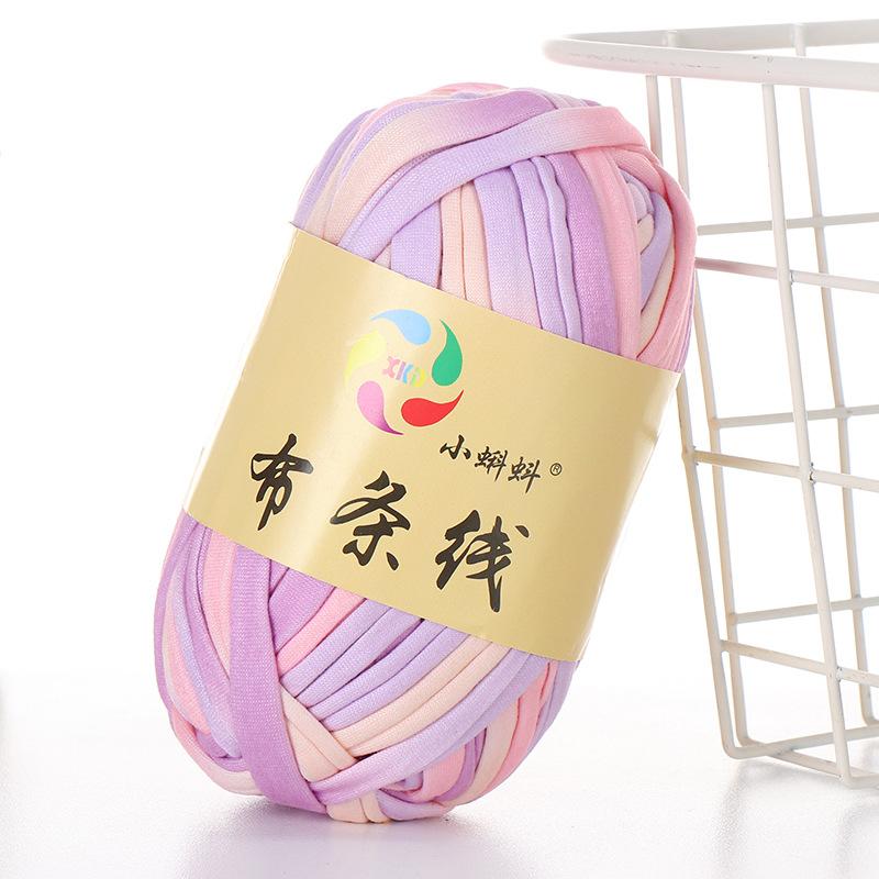 Needlework Knitting Crochet Yarn Printed Fabric Strips Line Colorful Segment Dyed Fabric Strips Line Handmade Diy Knitting Yarn Ball