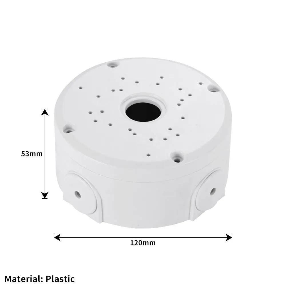 

Розподільна коробка для камери Кабельна Глибока основа Для купольної/IP камери Водонепроникний кріпильний кронштейн Пластикова основа Кронштейни для куполів спостереження білий