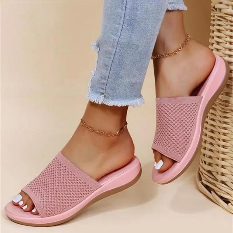 Woman Sandals Shoes Summer Party Women's Sandals Outdoor Women's Shoes Soft Sandals Ladies Slip On Slipper Female Footwear