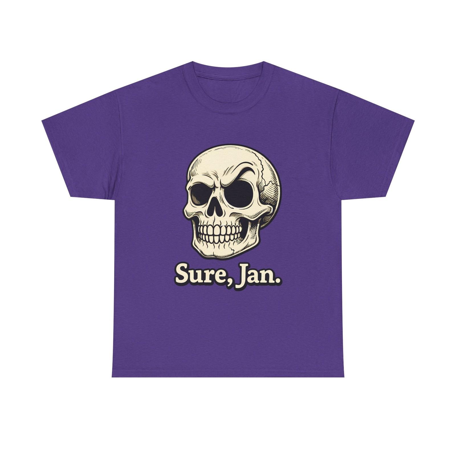 Unisex Heavy Cotton Tee Skull Sarcastic Humor Gothic Skeleton Skeptical S разноцветный