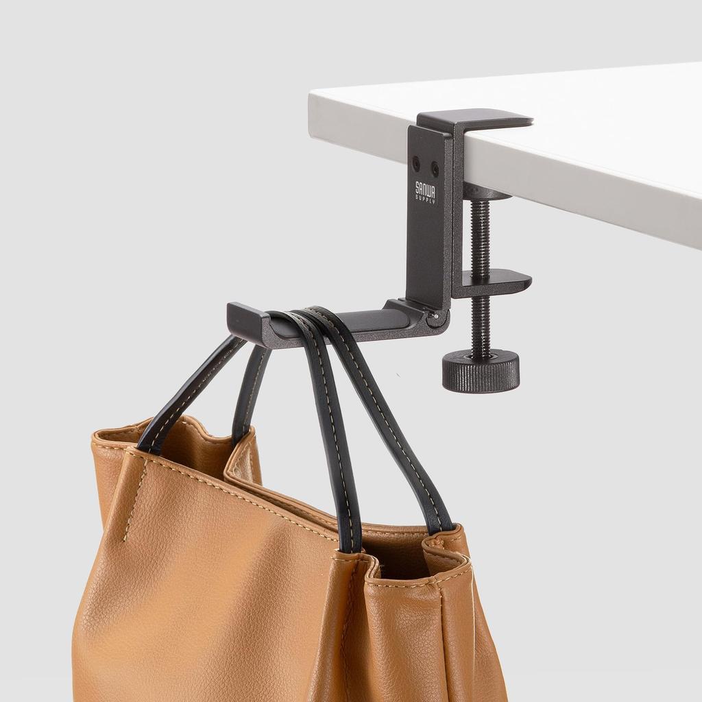 SANWA SUPPLY Folding Bag Hanger PDA-STN86BK