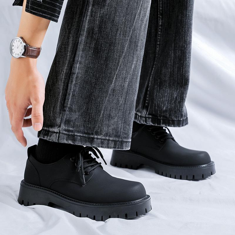 Spring and Summer New British Leather Shoes Casual Shoes Increase Commuting Fashion Trend Paris Platform Derby Shoes 3135-R