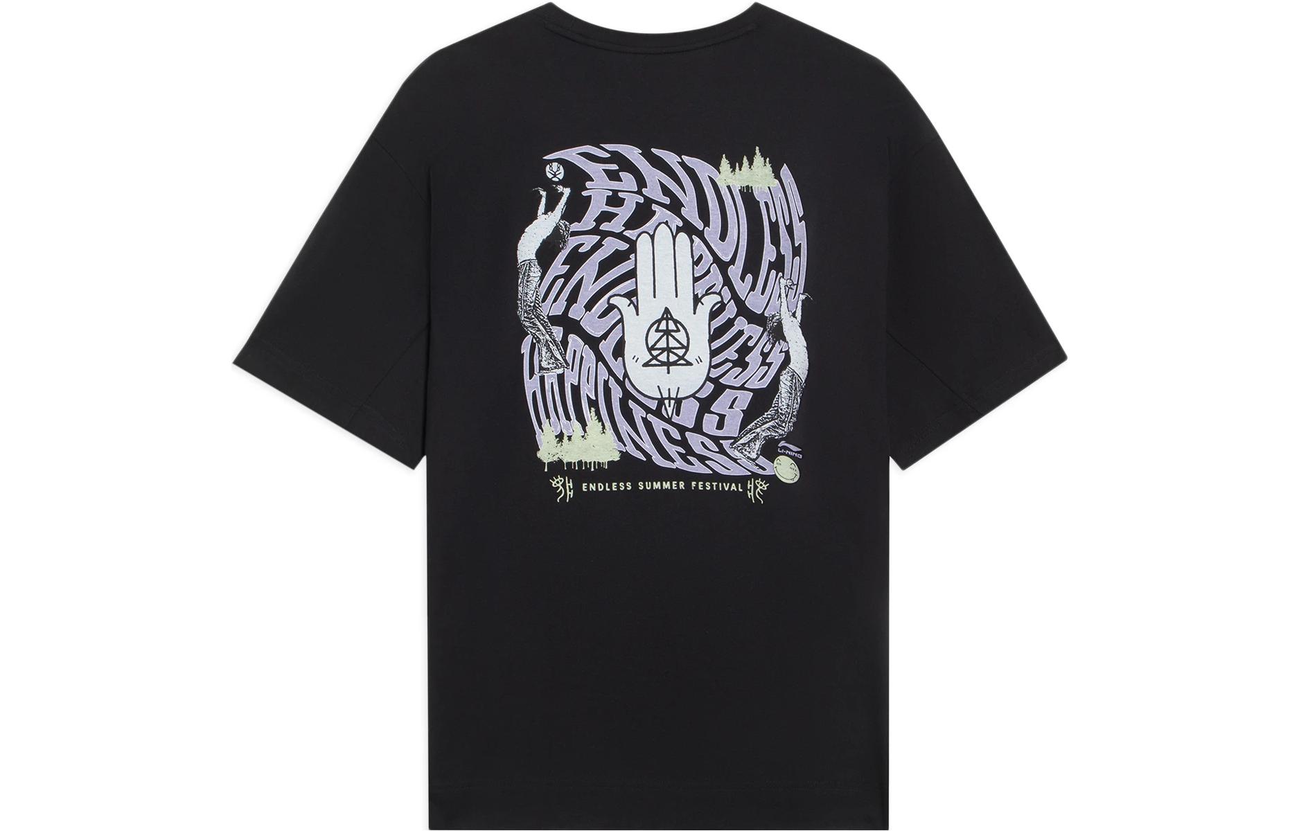 Li Ning Summer Party T Shirt Unisex Black AHSSB09-3 XL