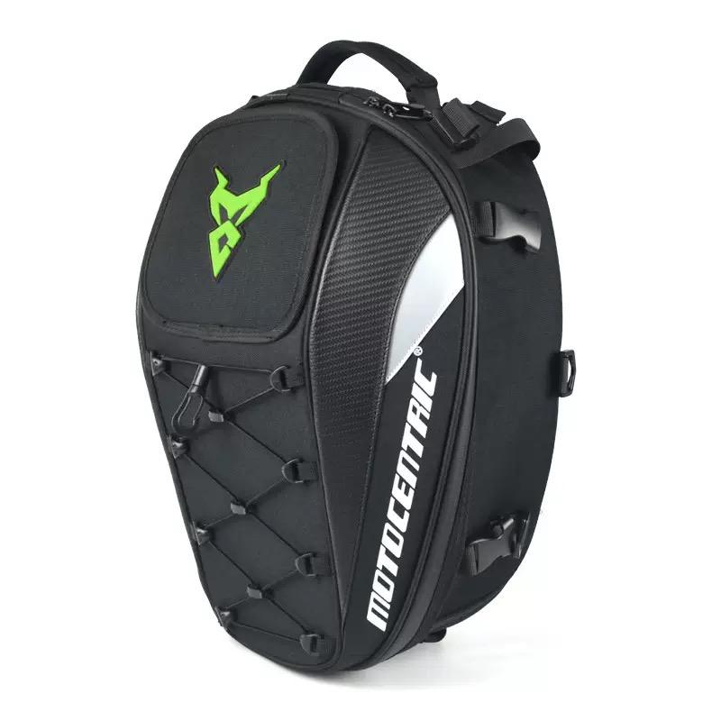 MOTOCENTRIC Motorcycle Back Seat Bags Waterproof Tail Bag Rear Seat Bag Multifunctional Motorbike Helmet Bag Moto Rider Backpack