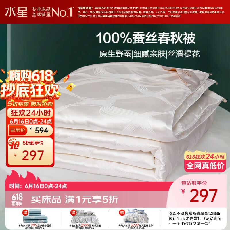 Mercury Home Textiles Всесезонное одеяло 100% шелк тусса 150cm x 210cm