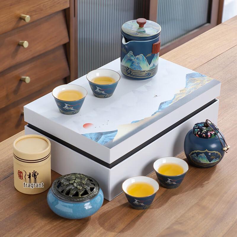 

JANLA Yinshantang Retro Ceramic Kung Fu Tea Set