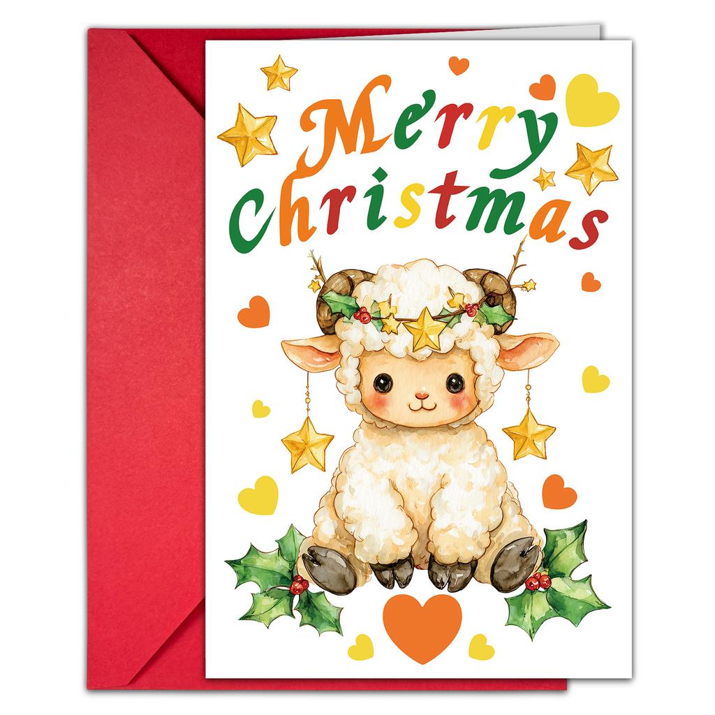 10 Tegneserie Julekort Konvolutter Sett Med Et Utvalg Av Kreative Julekort