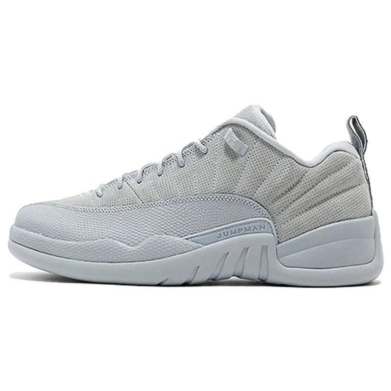 Air Jordan 12 Low Retro 'Wolf Grey' (Unisex) Wolf Grey / Armory Navy Vintage Basketball Shoes 308317 002