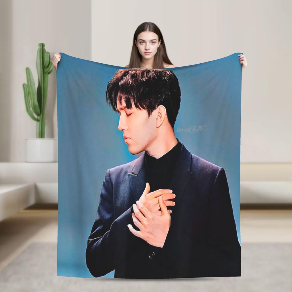 My Favorite Dimash Dear Dears Warm Soft Blankets Plush Bedding Throws Fluffy Home Decor Flannel Bedspread Sofa Bed Cover
